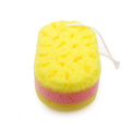 Ellipse three-colour body cleaning seaweed bath sponge